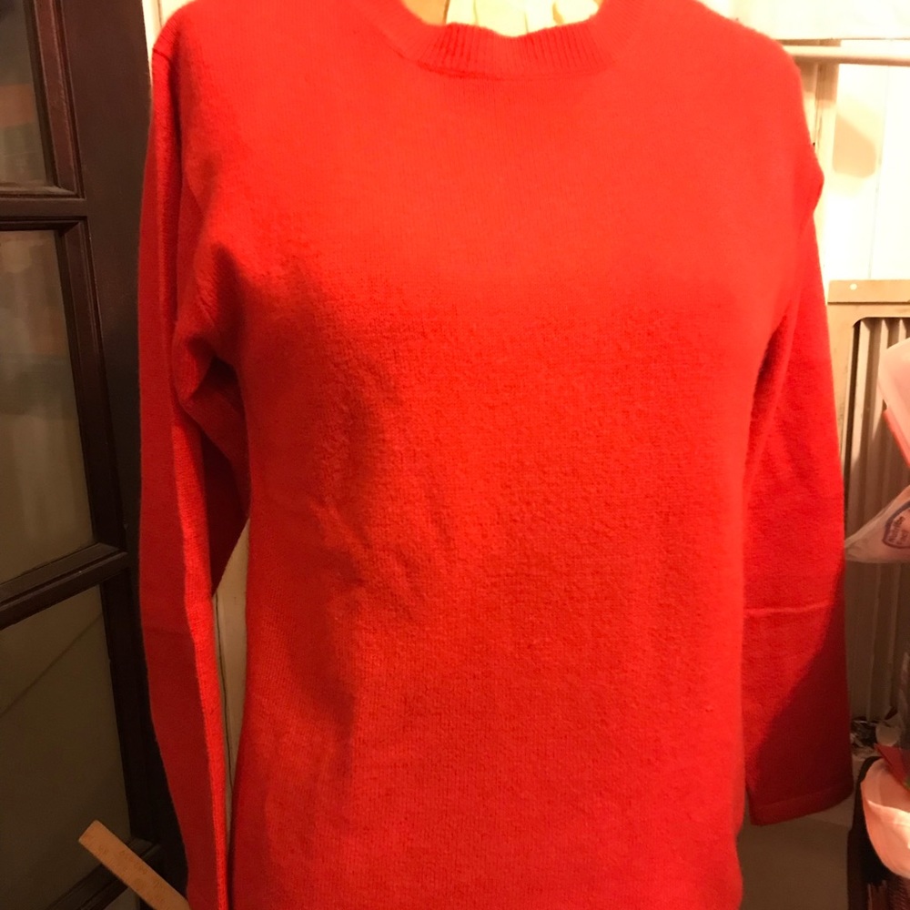 Cashmere cashmere red round neck sweater